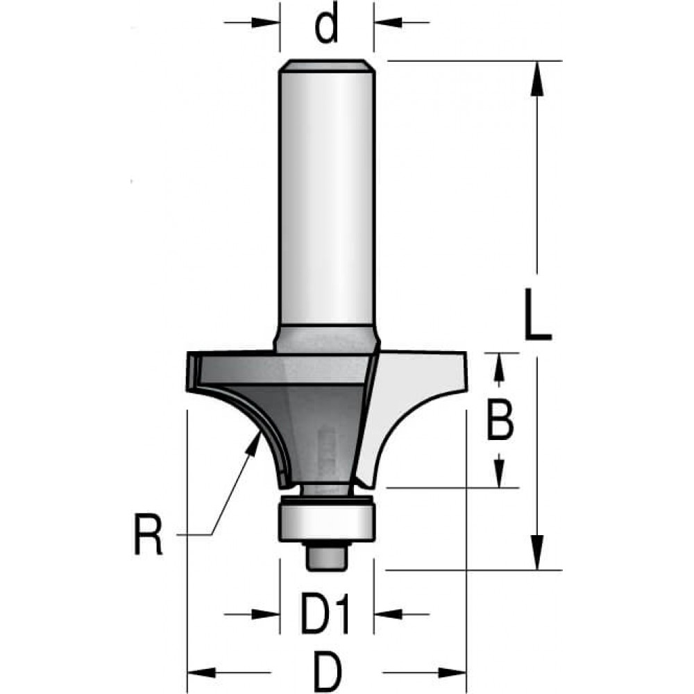 Фреза WP HRW0305 радиусная R3,2 D15,8 B10 подшипник хвостовик 8