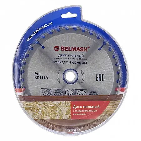 Диск пильный BELMASH 210x2,5/1,5x32/30; 36T