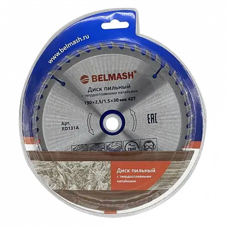 Диск пильный BELMASH 190x2,5/1,5x30/20/16; 42T