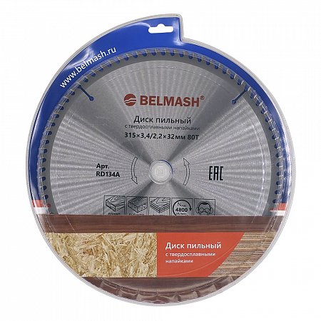 Диск пильный BELMASH 315x3,4/2,2x32/30; 80T