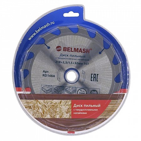 Диск пильный BELMASH 210x2,3/1,5x32/30; 16T