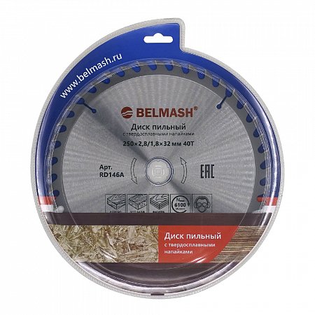 Диск пильный BELMASH 250x2,8/1,8x32/30; 40T